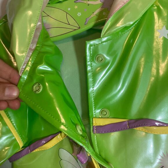 Kidorable Kid’s Green Fairy Rain Coat Snap Up Long Sleeve Hooded Raincoat Jacket - Picture 9 of 13